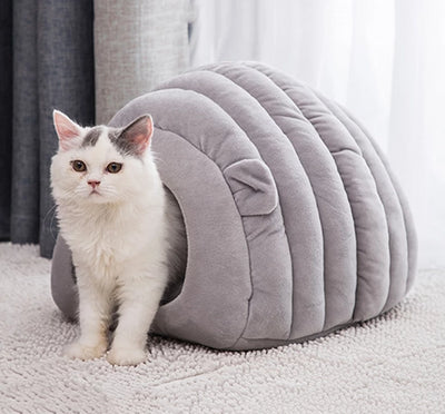 New Warm Cat Cave House Foldable Puppy Kitten Sleeping Bag Comfortable Soft Small Dog Kennel Bed Winter Pet Nest Cushion