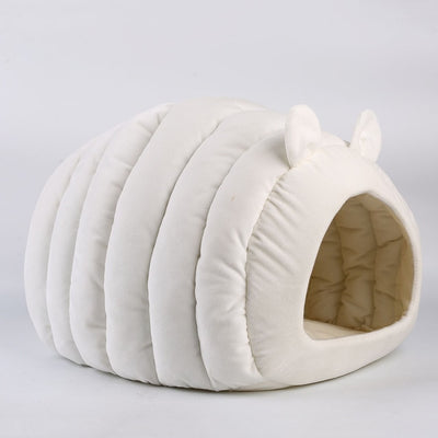 New Warm Cat Cave House Foldable Puppy Kitten Sleeping Bag Comfortable Soft Small Dog Kennel Bed Winter Pet Nest Cushion