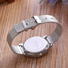 Golden Metal Mesh Women Quartz Wrist Watch New Fashion Casual Crystal Ladies Watches