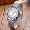 Golden Metal Mesh Women Quartz Wrist Watch New Fashion Casual Crystal Ladies Watches