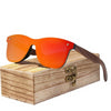 Sunglasses Polarized Walnut Wood Mirror Lens  Brand Design Colorful Shades Handmade