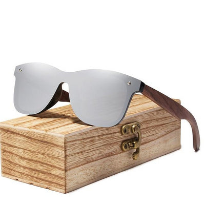 Sunglasses Polarized Walnut Wood Mirror Lens  Brand Design Colorful Shades Handmade