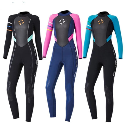 3mm Neoprene Shark Skin Women Bodysuit Wet Suit Keep Warm Surfing Scuba Snorkeling