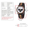 Wood Watches  Mens Military Wristwatch Chronograph Retro Wrist Watches