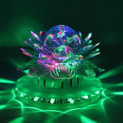 Crystal Magic Ball RGB LED Stage Light Auto Rotating Disco Stage Light Magic Ball Party Club Stage Lighting Effect