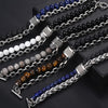 Stainless Steel Black  And Stone Beads Chaint for Men