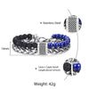 Stainless Steel Black  And Stone Beads Chaint for Men