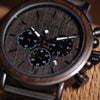 Luxury Wood Stainless Steel Men Watch Stylish Wooden Timepieces Chronograph Quartz Watches