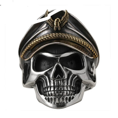 Soldier Skull Ring 925 Silver  For Men