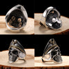 Soldier Skull Ring 925 Silver  For Men