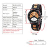 Men Wood Watch Metal Quartz Watch with Date Display Male