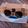 Polarized Sunglasses Women Fashion Wood Frame Retro Vintage Men Glasses UV400