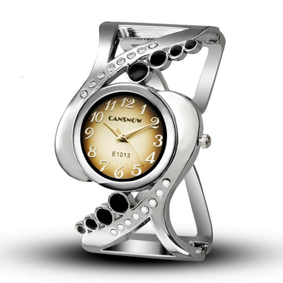 Bangle wristwatch quartz crystal luxury fashion female watches