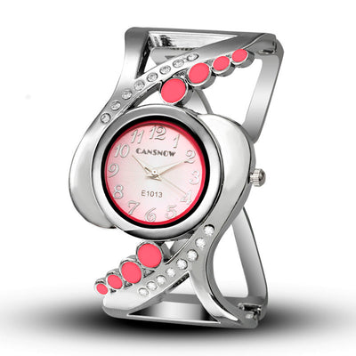 Bangle wristwatch quartz crystal luxury fashion female watches