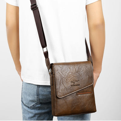 Fashion Man Leather Messenger Bag  Cross Body Shoulder Business Bags For Men