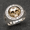 Skull silver ring for men vintage punk silver fashion jewelry