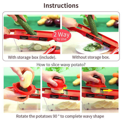 Vegetable Cutter with Steel Blade Mandoline Slicer Potato Peeler Carrot Cheese Grater vegetable slicer Kitchen tools