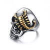 Skull Rings Punk Scorpion Stainless Steel Male Retro Jewelry